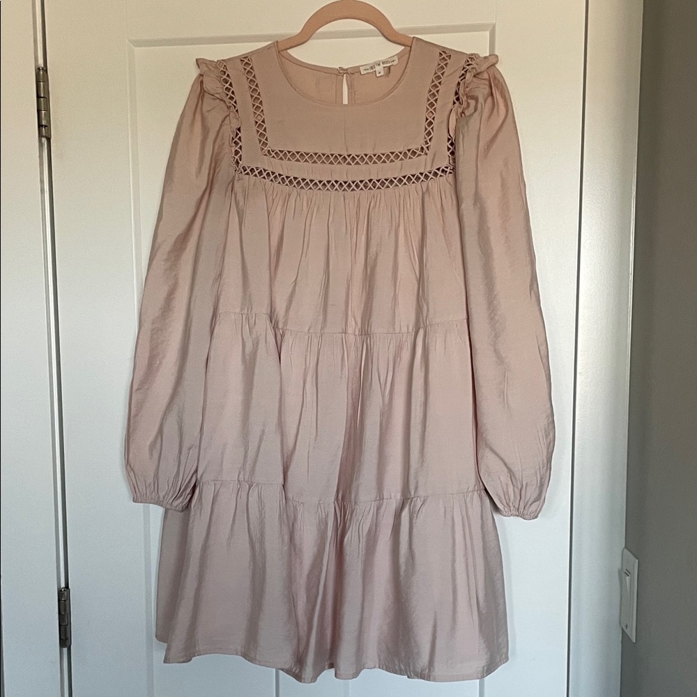 Free the Roses Blush Pink Kids Dress